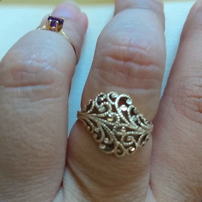 10k Yellow Gold Filigree Ring
